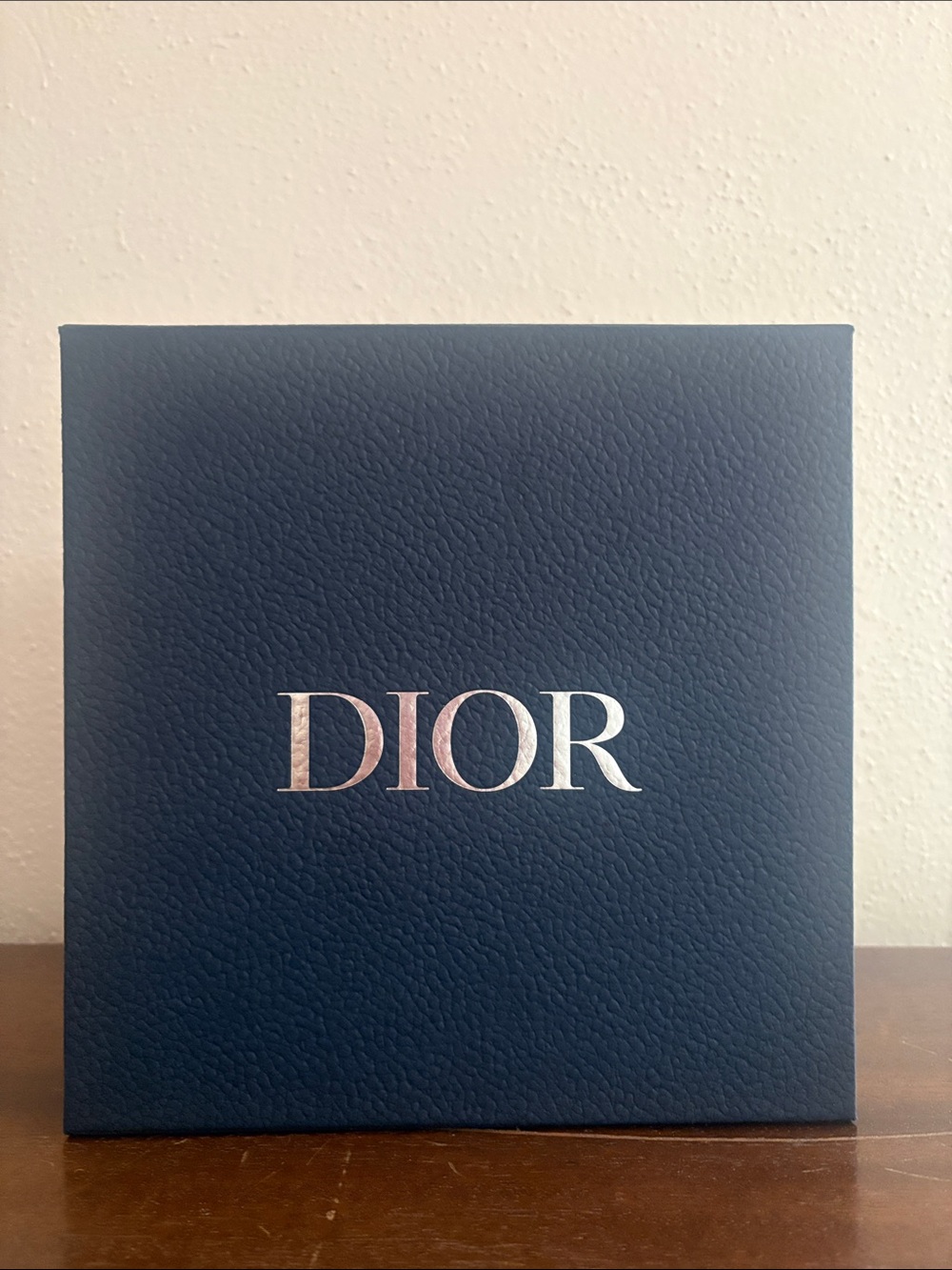 Dior Navy Box with Metallic Silver Logo